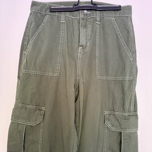 HT Denim Army Green Cargo Pants (Women, size 7) - Picture 2 of 6
